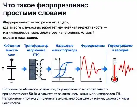 Схема возникновения феррорезонанса